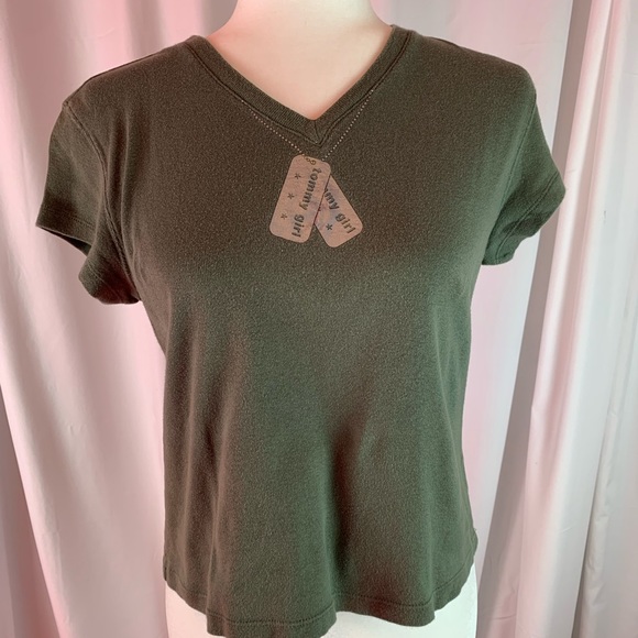 Tommy Hilfiger military green dog tag tee size L - Picture 1 of 6